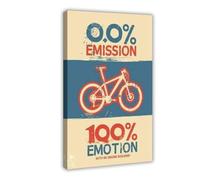 0,0 % d'émissions sans moteur requis, 100 % d'expérience émotionnelle - Citations inspirantes - Impression sur toile - Poster sur toile - Décoration murale pour salon, chambre à coucher