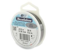 (0.015" (0.38mm), Bright) - Beadalon Wire Standard Bright 49 Strand .38cm / 9.1m