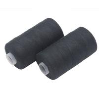 [0,05 EUR/10 m] Kit de fil à coudre 2 pièces [couleur unie] | Kit de couture universel | Fil à coudre polyester | 2 bobines de 500m | Kit de fil à coudre universel - [couleur - noir] | Kit de fil à co