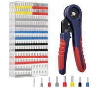 0.08-10mm² Pinces à Sertir avec 1200pcs Cosses Electriques, Pinces à Sertir à Cliquet Pince Electricien Embout de Cablage Applicable aux Travaux électriques électroniques et Industriels