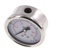 0..1.6 Bar (0..23 psi) Manomètre à glycérine Arrière Acier inoxydable/laiton 63 mm Classe 1.6