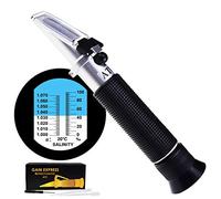 0-10% Réfractomètre De Salinité ATC Double Échelle 1.0~1.070 Densité / 0~100ppt Réservoir Marin Aquarium D'eau De Mer Industrie