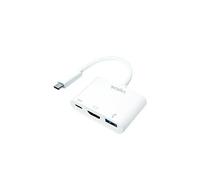 LogiLink UA0258 USB / HDMI Adaptateur [1x USB-C® mâle - 1x USB-C® femelle, HDMI femelle, USB 3.0 femelle type A] blanc 14.00 cm