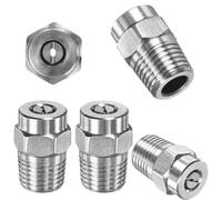 0 °, 15 °, 25 °, 40 °, pointe de nettoyage de surface, mâle NPT 1/4 pouce, buse filetée de 4000 psi, pistolet à eau de remplacement, balai d'eau et nettoyant de surface （5 pièces）