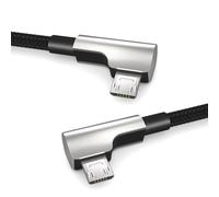 0,15m de câble Micro vers Micro USB OTG, prise coudée, pour ordinateur de vélo de Bosch Intuvia, Nyon 1, Kiox, Yamaha, câble de données, câble de charge, USB 2.0, noir