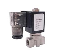 0-16bar/10bar/5bar/3bar 2 Way SS304 Water Solenoid Valve Normally Close Port G1/4" Orifice 3mm/4mm/5mm/6mm Direct Valve(DC24V_NBR)