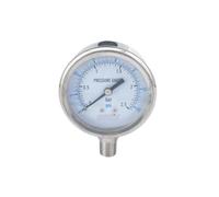 0-2.5bar 1/4" BSPT Male 60mm Dial Pressure Gauge 304 Stainless Bar PSI N2 Steam Brewing Pneumatic Gas Water Fuel