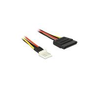 DeLOCK 0.24m SATA 15p / 4p 0,24 m