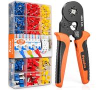 0.25-10mm² Pince à Sertir, Preciva Pince a Sertir avec 1170pcs Cosses Electriques, 0.75/1.5/2.5/4/6/10mm² Cosses Electriques a Sertir, 6 Tailles en Rouge/Bleu/Jaune 3 Couleurs Embout de Cable