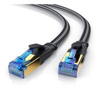 0.25m Flat Network Cable Cat 8.1 RJ45 Ethernet Cable Cat 8 LAN Gigabit High Speed 40Gbps 25cm Patch Cable 2000Mhz U FTP PIMF Compatible Cat 5 6 7 Modem Router Switch PC TV Box Black