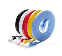 0.2m 0.5m 1m 2M 3m 5m 10m 15m 20m 30m câble CAT6 plat UTP Ethernet câble réseau RJ45 Patch LAN câble noir blanc Bleu