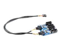 0.2m 1 To 4 version Adaptateur hub USB 2.0 avec connecteurs 9 broches, 1 mâle vers 2/4 femelle, avec câble, pour ordinateur de bureau, Nipseyteko