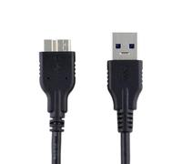 0.2m Black Câble Micro B USB 3.0 de 20CM, câble court pour WD passeport Ultra Meta Elements Seagate Backup Plus Expansion Samsung M3 Portable Toshiba