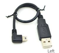 0.2m Left Câble Mini USB 5 broches mâle vers USB 0.2 A mâle à Angle droit, gauche, haut et bas de 2.0 M, Extension de données courte, 20cm