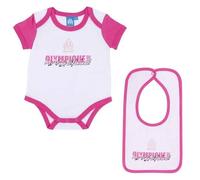 0-3 Mois - Body Bavoir Bébé Fille Om - Collection Officielle Olympique De Marseille Multicolore