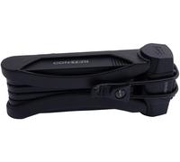CONTEC SherLock Cadenas pliable pour vélo, en acier spécial Tredur, 85 cm, avec support, système de clé réversible et dispositif anti-chute à clé, noir