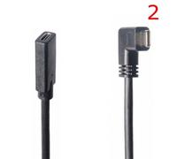 0.3M 2 Câble USB type-c 0.3 mâle vers 3.1 femelle de USB-C mètres, Extension 90 degrés, cordon de données, conception réversible