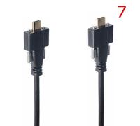 0.3M 7 Double verrouillage à vis USB 3.1 type-c mâle à mâle, mâle à femelle avec trou de vis de montage sur panneau, câble de caméra industrielle