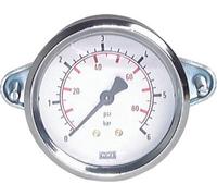 0..4 Bar (0..58 psi) Manomètre monté sur panneau Acier/laiton 63 mm Classe 2.5 (support)