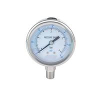0-4bar 1/8" NPT Male 60mm Dial Pressure Gauge 304 Stainless Bar PSI N2 Steam Brewing Pneumatic