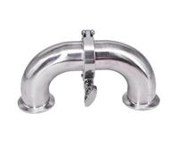 0.5" 1.5" 2" 2.5" 3" 3.5" 4" Tri Clamp 180 Degree Elbow SUS316L Stainless Steel Pipe Fitting Connector (12.7mm OD K50.5mm) Plumbing Fittings