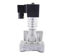 0.5-20bar 2 Way NC Steam Oil Brass Solenoid Valve 3/8 1/2" 3/4" 1 Inch 300 Degree C High Temperature Stainless Steel Valve 24V(3/8",FOR STEAM_AC220V_SS304)