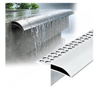 0,5~9m Bande de dérivation de pluie en alliage d'aluminium pour murs, ligne d'égouttement d'avant-toit en bec d'aigle pour le bord extérieur du toit(3m)