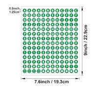 0.5 Inch Waterproof Vinyl Alphabet Dot Stickers Self Adhesive for DIY Crafts Journaling Scrapbooking Labeling Pour Trier(Yellow*6Pcs)
