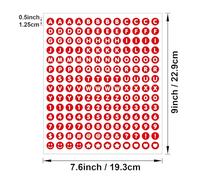 0.5 Inch Waterproof Vinyl Alphabet Dot Stickers Self Adhesive for DIY Crafts Journaling Scrapbooking Labeling Pour Trier(Pink)