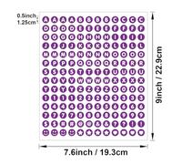 0.5 Inch Waterproof Vinyl Alphabet Dot Stickers Self Adhesive for DIY Crafts Journaling Scrapbooking Labeling Pour Trier(Color 3)