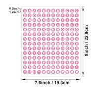 0.5 Inch Waterproof Vinyl Alphabet Dot Stickers Self Adhesive for DIY Crafts Journaling Scrapbooking Labeling Pour Trier(PURPLE)