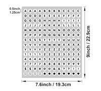0.5 Inch Waterproof Vinyl Alphabet Dot Stickers Self Adhesive for DIY Crafts Journaling Scrapbooking Labeling Pour Trier(Blue)