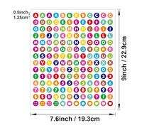 0.5 Inch Waterproof Vinyl Alphabet Dot Stickers Self Adhesive for DIY Crafts Journaling Scrapbooking Labeling Pour Trier(Gold)