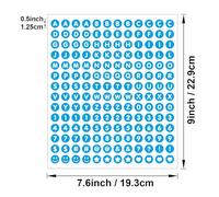 0.5 Inch Waterproof Vinyl Alphabet Dot Stickers Self Adhesive for DIY Crafts Journaling Scrapbooking Labeling Pour Trier(Color 2)