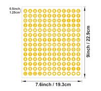 0.5 Inch Waterproof Vinyl Alphabet Dot Stickers Self Adhesive for DIY Crafts Journaling Scrapbooking Labeling Pour Trier(WHITE)