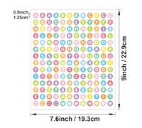 0.5 Inch Waterproof Vinyl Alphabet Dot Stickers Self Adhesive for DIY Crafts Journaling Scrapbooking Labeling Pour Trier(Green)