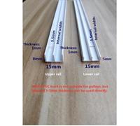 0.5 m - BLANC - Rail coulissant en plastique pour porte vitrée