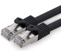 0,5 M - Noir - 1 Pièce Câble Réseau Cat.7 Câble Patch Sftp Pimf Lszh Câble Gigabit Lan 10gb S Câble Brut Cat7 Avec Connecteur Rj45 Cat6a Compatible Avec Cat5 Cat6 Cat7 Cat8[Ble7111120]