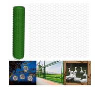 0,5 m x 25 m - Rouleau de grillage métallique avec revêtement en PVC - Pour la maison et le jardin - 0,7 mm d'épaisseur - Clôture - Trous de 25 mm - Filet soudé
