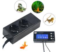 0-50 ℃ LCD numérique PID Thermostat réglable Régulateur de température pour bac à poissons Aquariums Reptiles