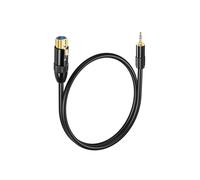 0,5m 3,5 mm à XLR câble d'équilibrage,plaqué or 1/8 ""trs Mini stéréo Jack aux XLR femelle microphone câble audio (XLR Female)