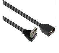 (0.5m, Bend down) Versatile USB 2.0 Extension Cable with 90-Degree Head for UK Office and Home Electronics