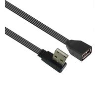 (0.5m, Bend left) Versatile USB 2.0 Extension Cable with 90-Degree Head for UK Office and Home Electronics