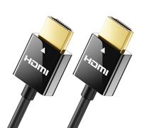 0,5m Câble HDMI Slim (Câble HDMI Petit et Flexible) 4K Câble HDMI 2.0 1080P 2160P UHD ARC HDR 3D pour TV,Moniteur,Beamer,Ordinateur Portable,PC,Ordinateur,PS4,PS5,XBOX-Noir