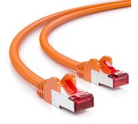 0.5m CAT6 Network Cable-Shielded PIMF S/FTP CAT-6 RJ45 Ethernet Cable-LAN DSL Router Modem Access Point Patch Panels-Orange
