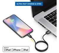 0,5M Lightning 8 Pin Usb Câble De Charge & Données Certifié Mfi Et Compatible Avec Iphone 14 Pro Max 14 Pro 14 Plus 14 Se 13 Pro Max 13 Pro 13 Mini 12 Pro Max 12 Pro 12 Mini - Noir