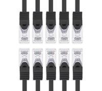 0,5M - Noir 10 Pièces Câble Réseau Cat7 Câble Patch Sftp Câble Brut Lankabel 10Gb/S 500 Mhz Assemblé Avec 2 Fiches Rj45 Cat 6A[CAB9167082]