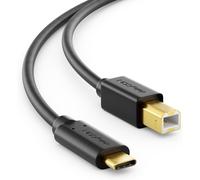 0.5m USB C Printer Cable (for Printers, Scanners, MIDI) C to B Cable, for Epson HP Samsung Canon Brother iPhone 16 15 Notebook Tablet PC MacBook