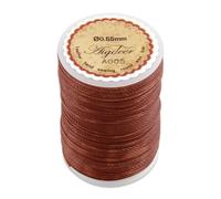 0.5mm Rouleaux De Cordon Ciré pour Bijoux Et Loisirs Créatifs 80m, Brun Cordon Rond en Polyester Ciré avec Bobine, Fil De Cire Robuste pour Bijoux Collier Bracelet Craft Faisant Fabrication De Bijoux