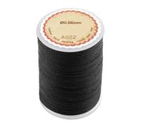 0.5mm Rouleaux De Cordon Ciré pour Bijoux Et Loisirs Créatifs 80m, Noir Cordon Rond en Polyester Ciré avec Bobine, Fil De Cire Robuste pour Bijoux Collier Bracelet Craft Faisant Fabrication De Bijoux